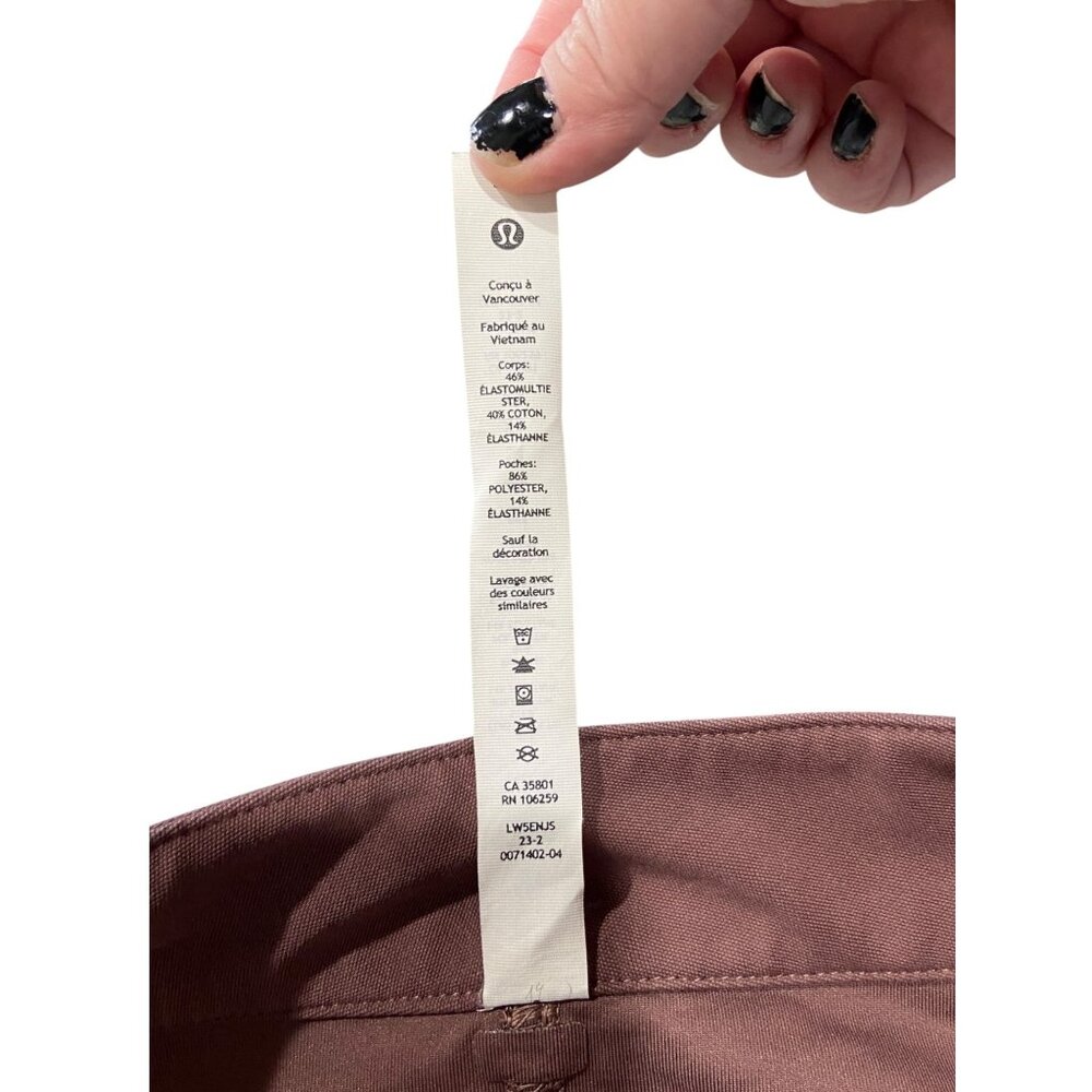 Lululemon City Sleek 5 Pocket High-Rise Wide-Leg Pant Full Length Brown Size 31 - Picture 4 of 16